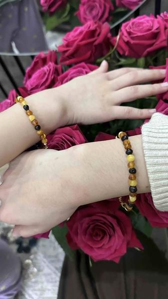 Янтарь браслет