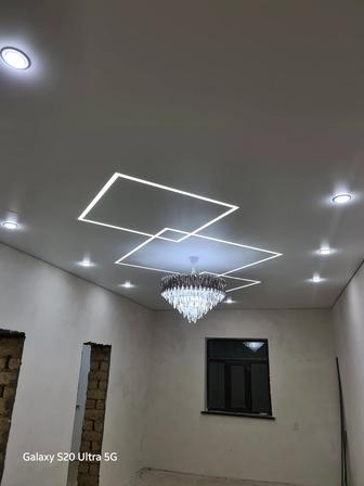 Установка натяжных потолков