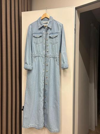 Платье макси деним