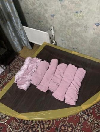 Чехлы для стульев велюровые розовые