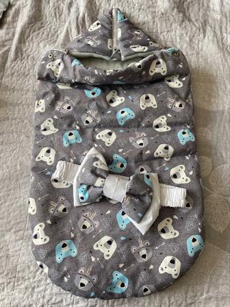 Продам зимний конверт для новорожденных для выписки и прогулок