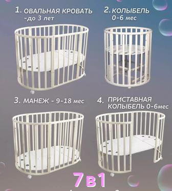 Детская кроватка 7 в 1