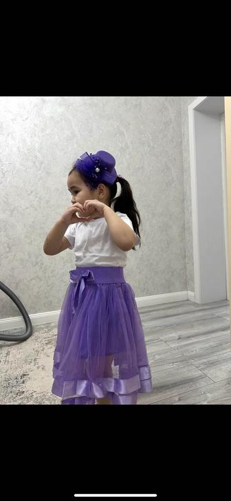 Продам фиолетовую юбку с шапочкой