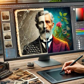 Восстановление старых фотографий с дефектами и повреждениями