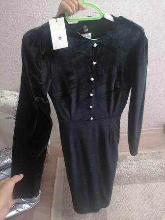 Платье велюр