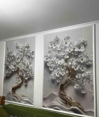 Поклей-ка обоев , выравнивание и покраска стен, мoldинги