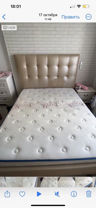 Кровать двуспальная 160 на 200. Б/у.