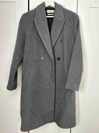 Пальто шерстяное манго