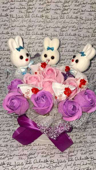 Розы из мыла