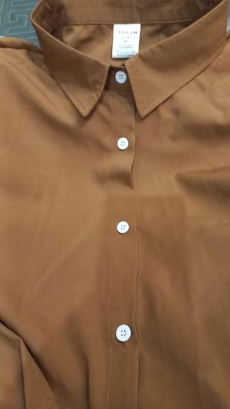 Блузка кирпично-коричневого цвета, женская, большие размеры