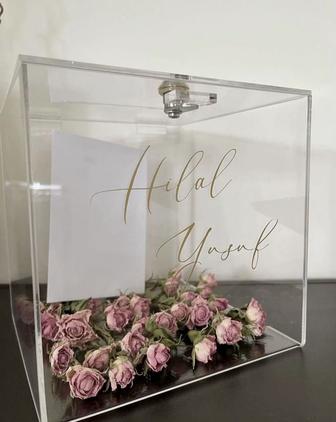 Прозрачные ящики для свадьбы, мероприятий