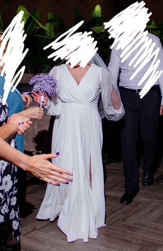 Продам белое платье 50-52р