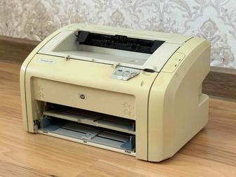 Принтер HP LaserJet 1018, ч/б, распечатка, картридж, печать,а4