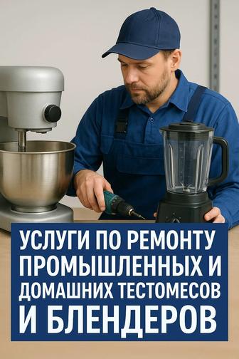 Услуги по ремонту промышленных и домашних тестомесов и блендеров