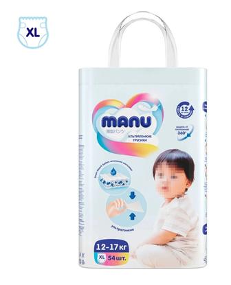 Трусики Manu ультратонкие XL 12-17кг 54шт