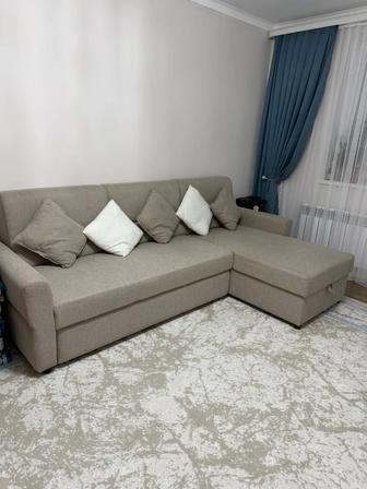 Угловой раскладной диван с ящиком