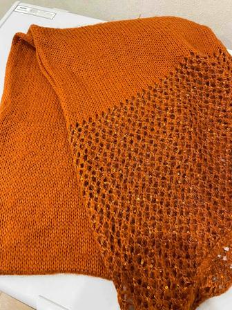 Вязанный зимний шарф