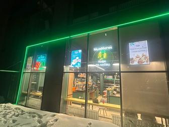 Светодиодная LED-лента зелёная для фасада, б/у