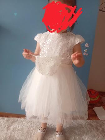 Платье нарядное белое 2000