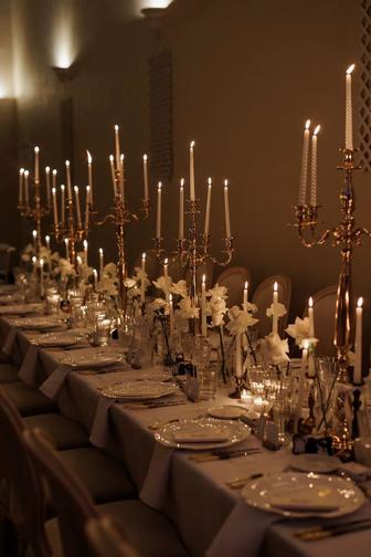 Оформление столов цветами