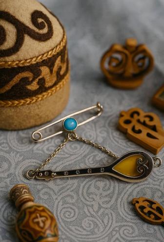 Эксклюзивная серебряная брошь