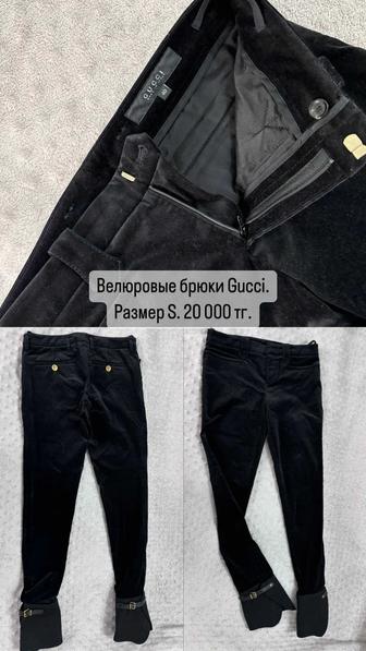 Велюровые брюки GUCCI, S