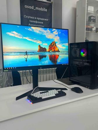 Компьютер, системный блок с монитором