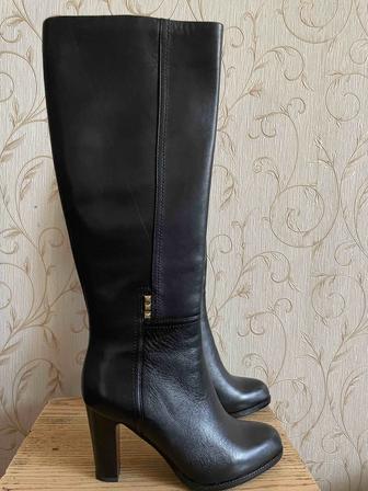 женские кожанные сапоги