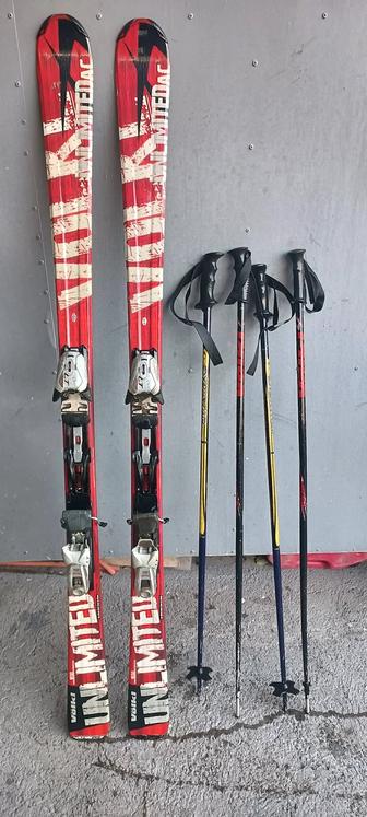 Продам горные лыжи и лыжные ботинки