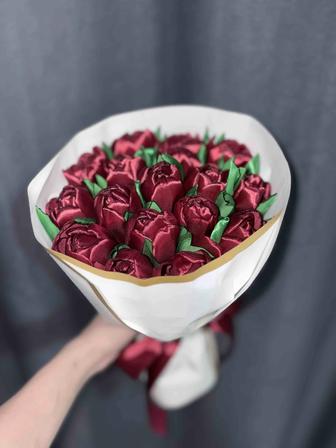 Букет из атласных лент