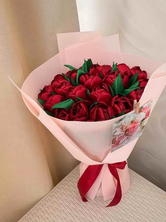 Букет из атласных лент