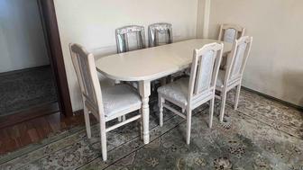 стол и 6 стульев, отличное состояние