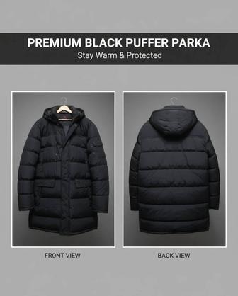 Зимняя куртка Premium Black Puffer Parka