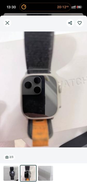 Apple Watch ULTRA Titanium Case Black/Gray Trail Loop 49 MM M/L