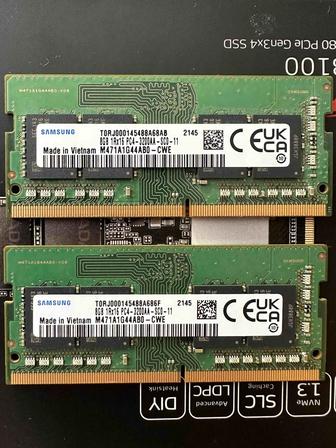 Samsung 16gb 2/8gb 3200mhz SODIMM