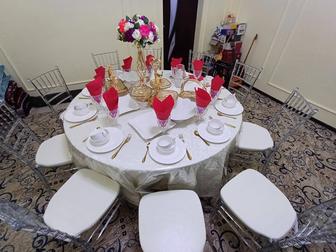 Аренда стол стулья посуда баннер прокат