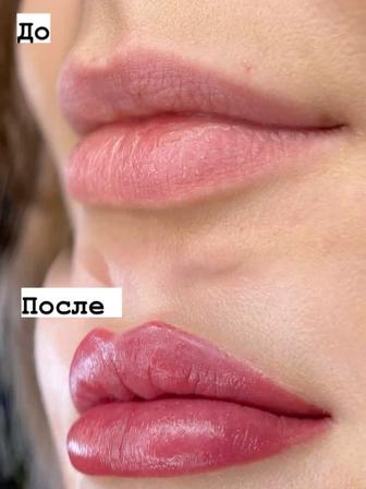 Перманентный макияж бровей и губ