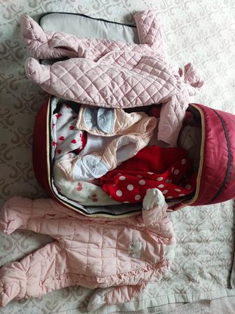 Переностная люлька, зимняя одежда для девочки 0-6 мес