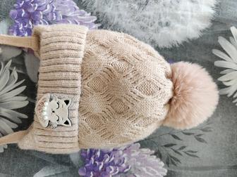 Шапка и варежки зимняя для девочки