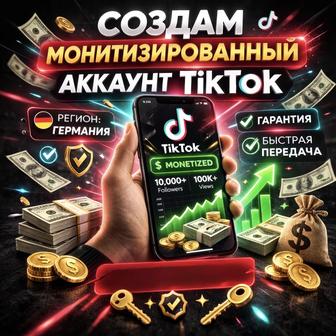 Создам монетизированный TikTok аккаунт (Германия)