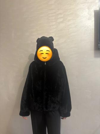 ЭКО шуба с шапкой