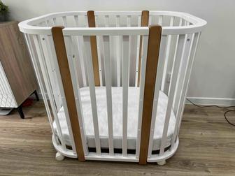 Продам детскую кроватку-трансформер 5 в 1 Nuvola Lux 2 матраса