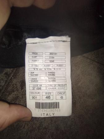 Мужское Пальто Кашемировое Италия
