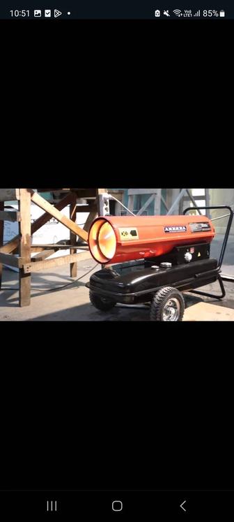 Отогрев машин спецтехники тепловыми пушками