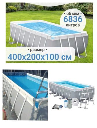 Каркасный бассейн 400х200х100