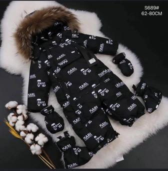 Стильный моднячий зимний комбинезон трансформер