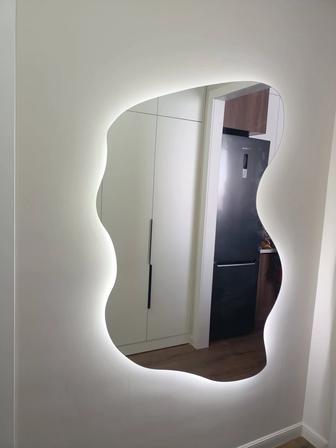 Зеркала с подсветкой с рамкой с установкой