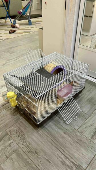 Клетка для хомяка, грызунов, мелких зверей, колесо, и много чего еще