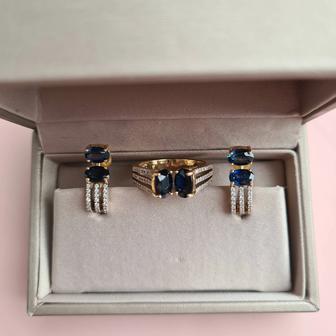 Продам комплект серьги с кольцом.