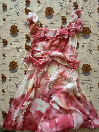 Платье длинное шифоновое, рр 40